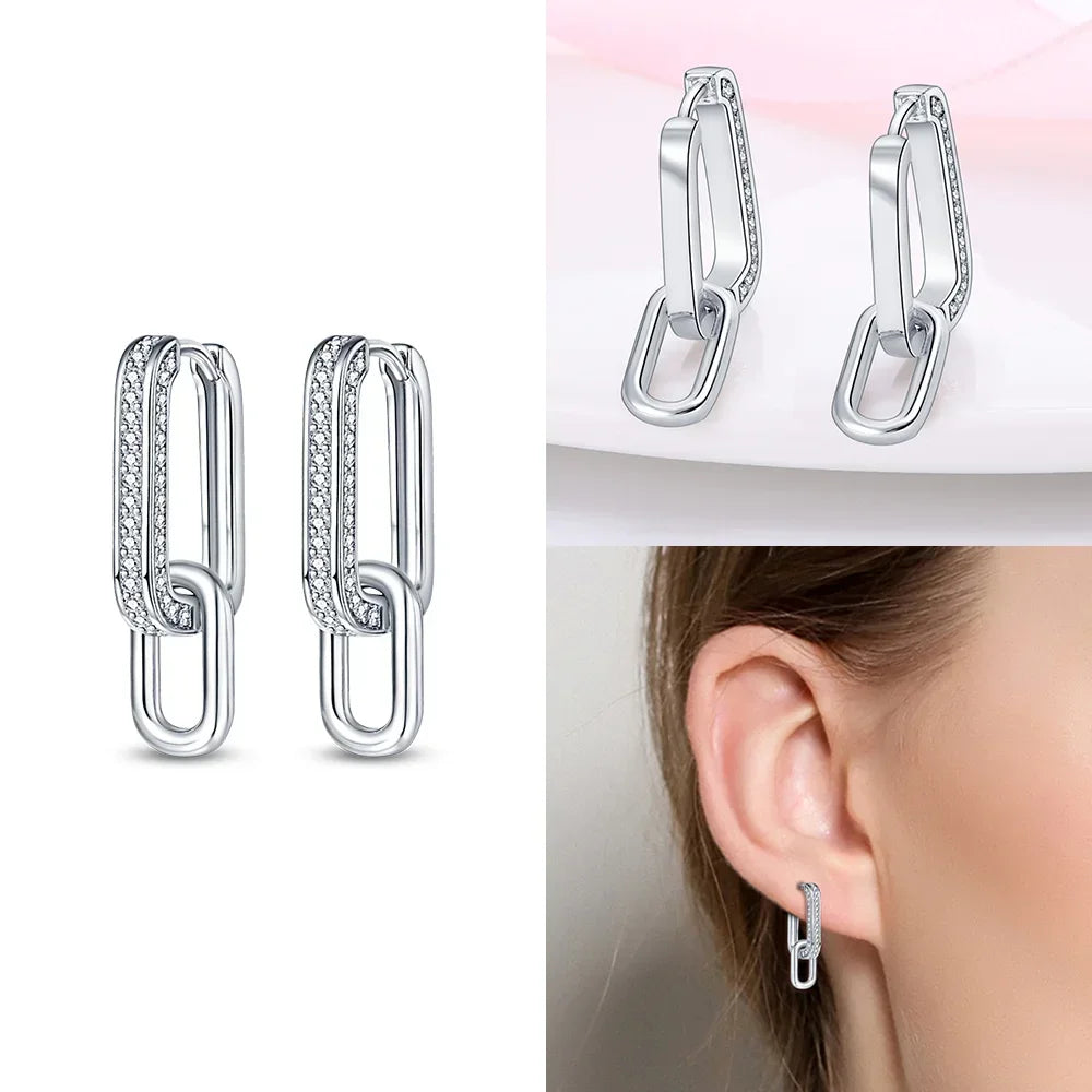 Boucles d’Oreilles Cœur en Argent 925 Certifié – Zircon Coloré Élégant 2025