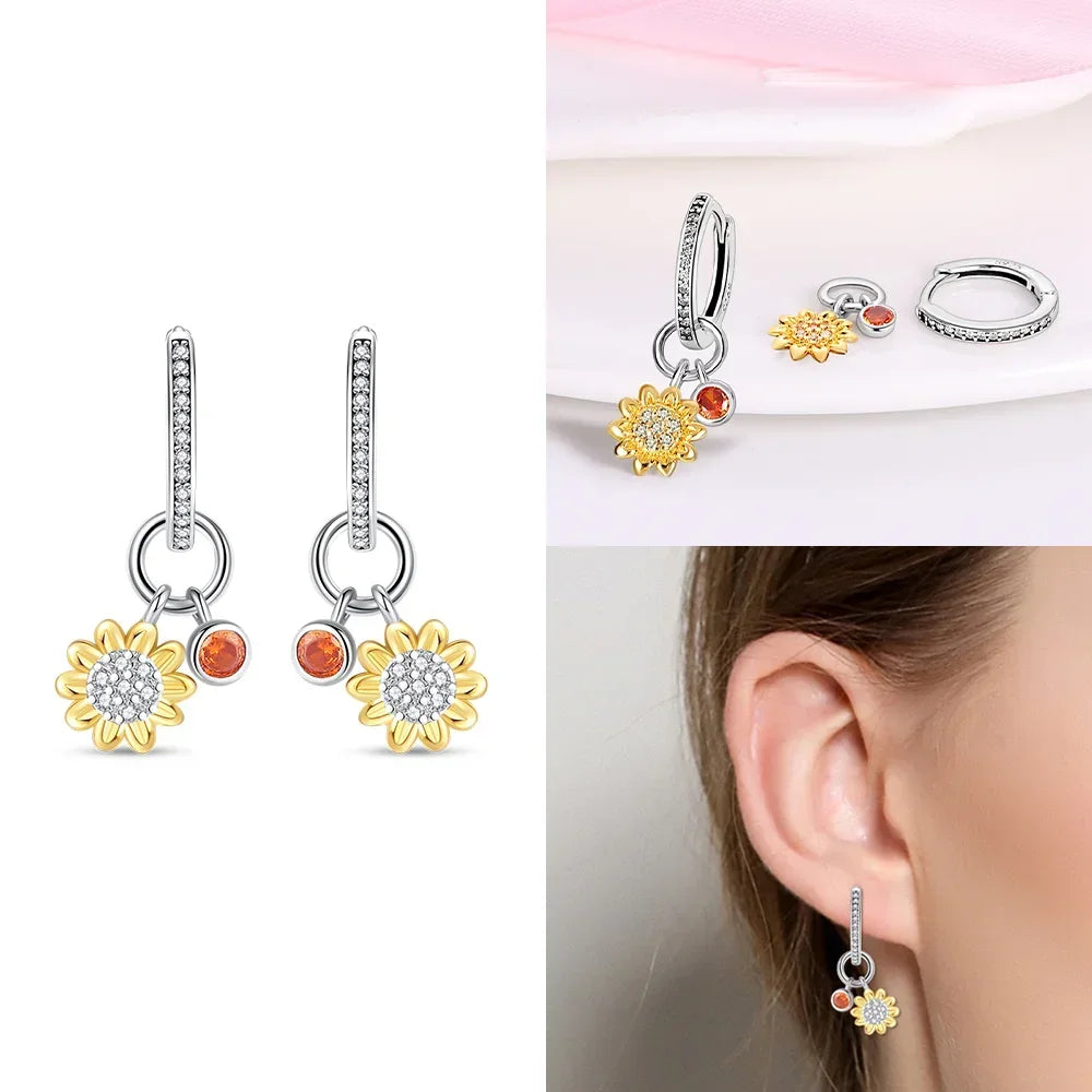 Boucles d’Oreilles Cœur en Argent 925 Certifié – Zircon Coloré Élégant 2025