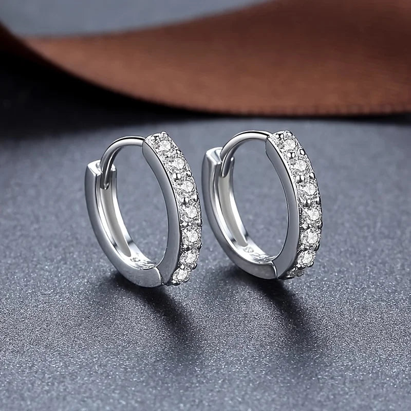 1 paire de boucles d'oreilles en zircon synthétique exquis, boucles d'oreilles de mode pour femmes
