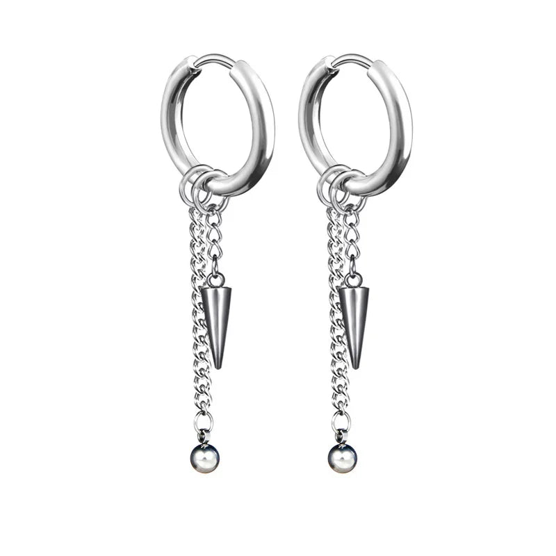 Boucles d’oreilles croix homme – Lot de 2 à 24 pièces en acier inoxydable
