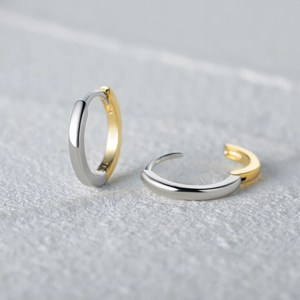 Mini Créoles en Argent 925 CANNER – Finition Brillante Or et Argent
