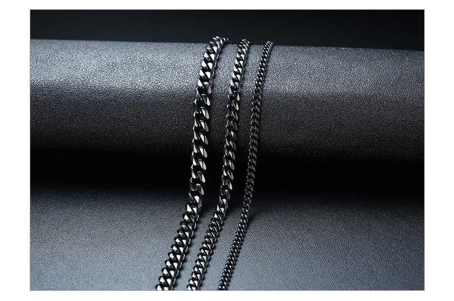 Cadena clásica de acero inoxidable para hombre - Oro y plata