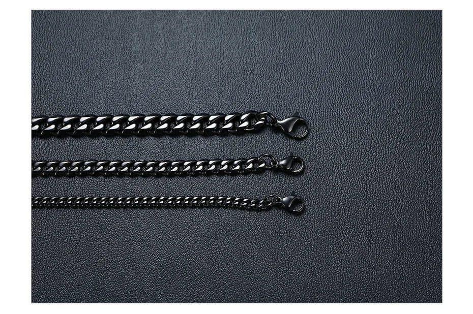 Cadena clásica de acero inoxidable para hombre - Oro y plata