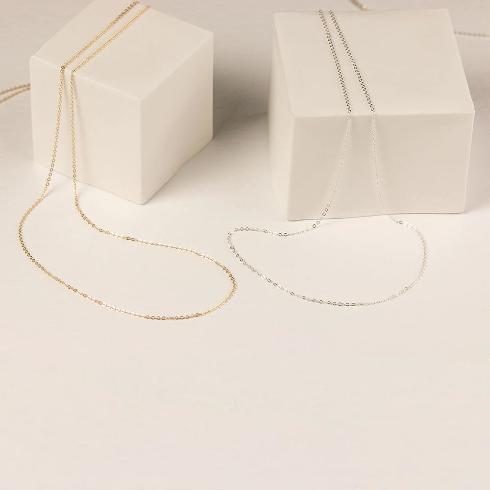 Collier chaîne ondulée en acier inoxydable – Finition dorée, style clavicule