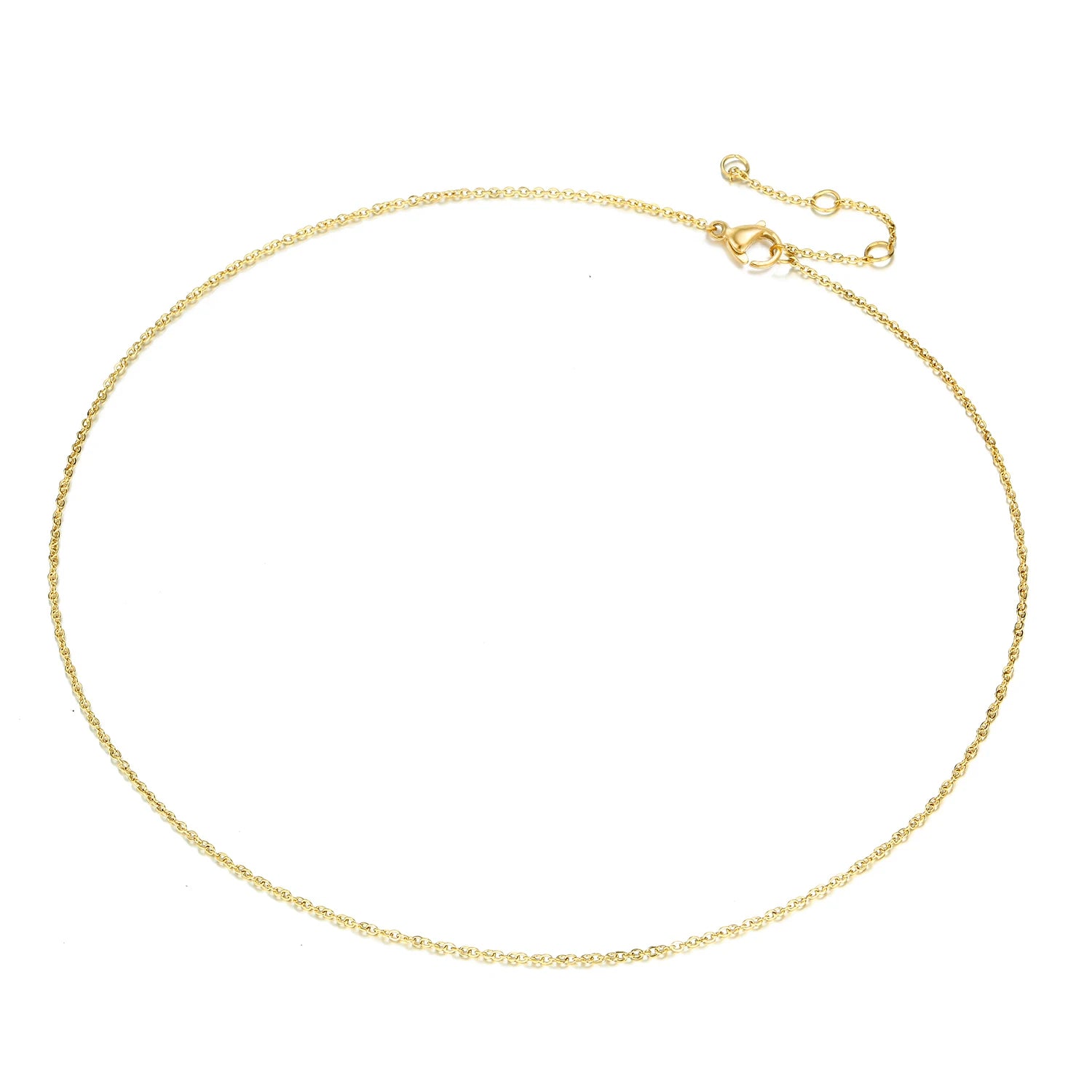 Collier chaîne ondulée en acier inoxydable – Finition dorée, style clavicule