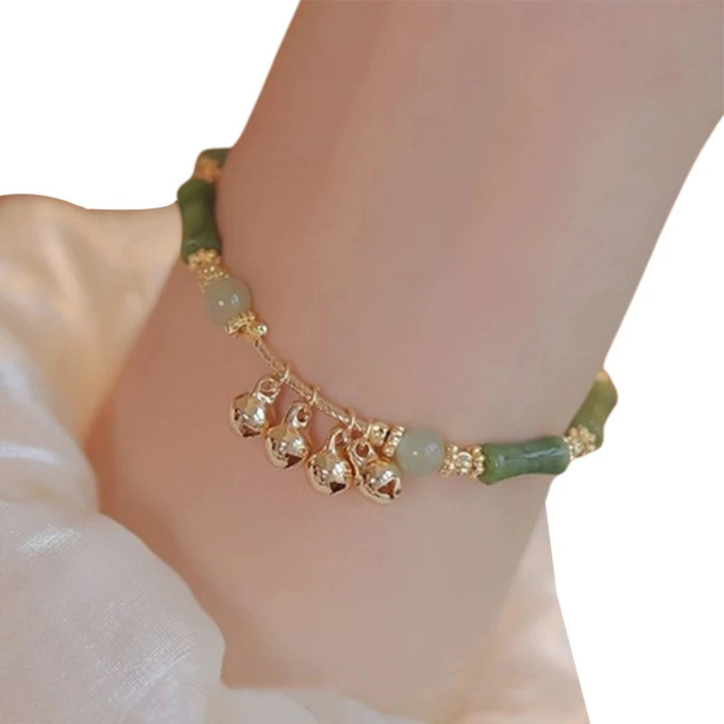 Vintage bamboo bracelet with bells