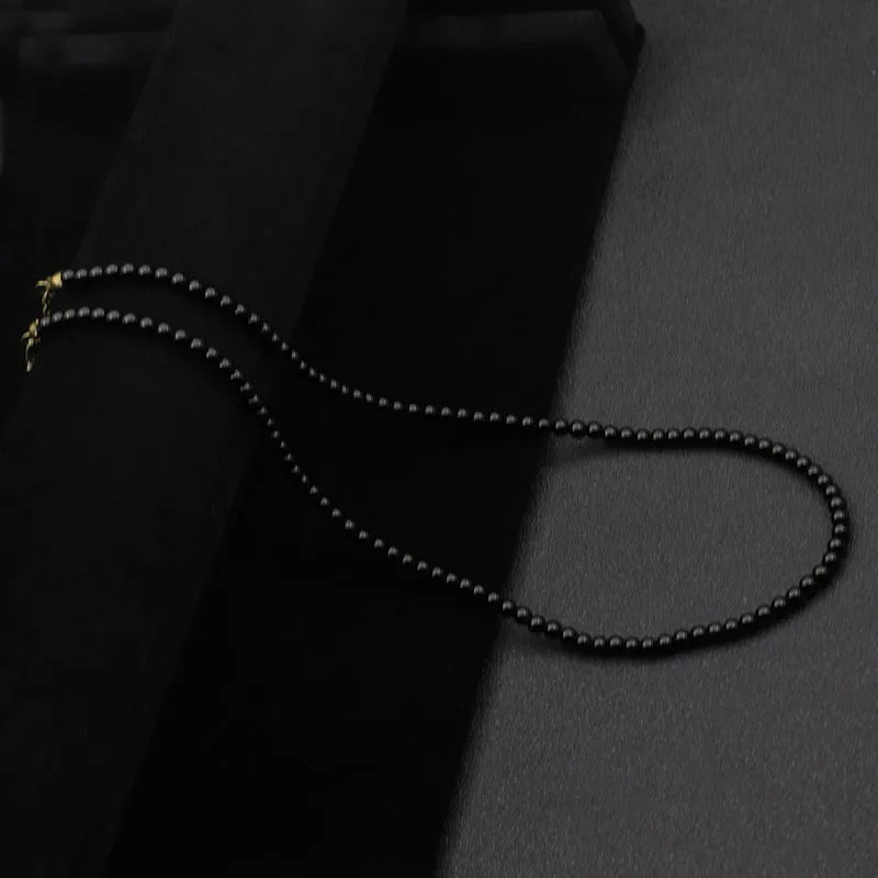 Collier Choker Homme en Pierres Naturelles, Style Minimaliste