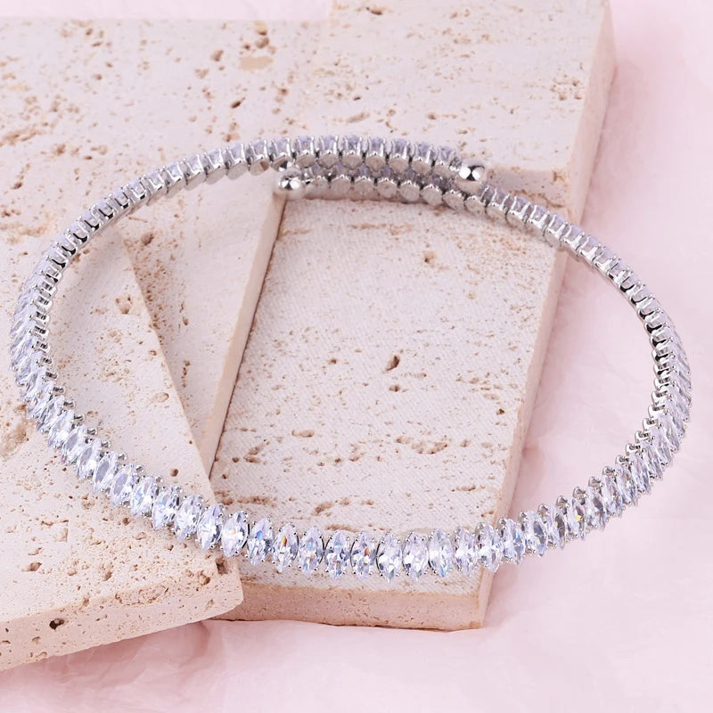 Collier Tennis Multicolore Femme – Zircon Brillant