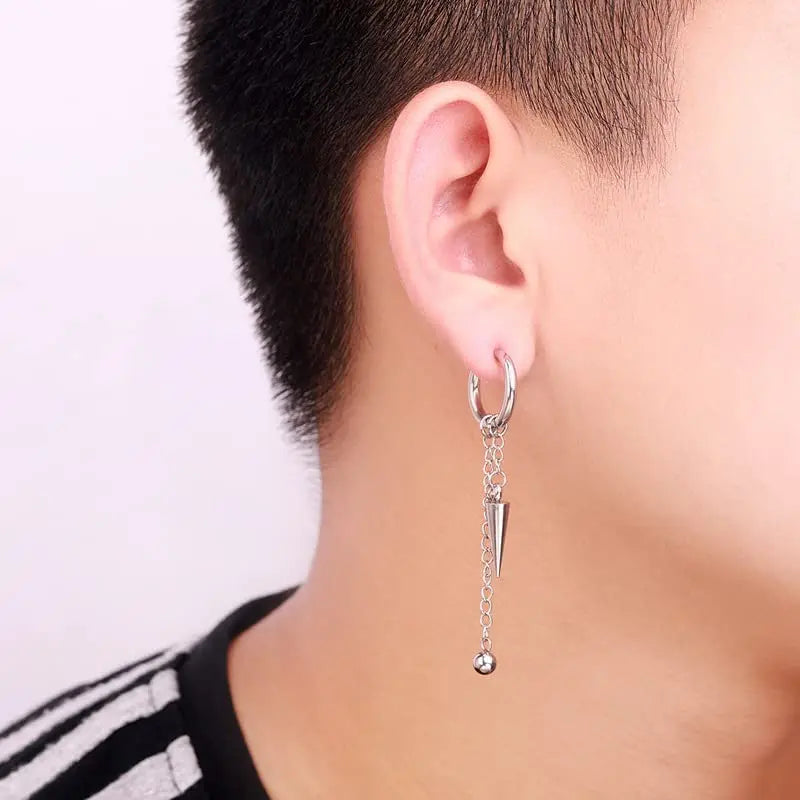 Boucles d’oreilles croix homme – Lot de 2 à 24 pièces en acier inoxydable