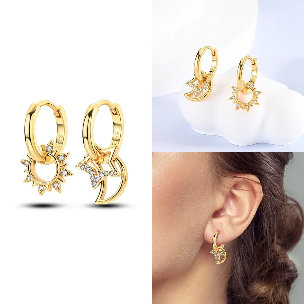 Boucles d’Oreilles Cœur en Argent 925 Certifié – Zircon Coloré Élégant 2025
