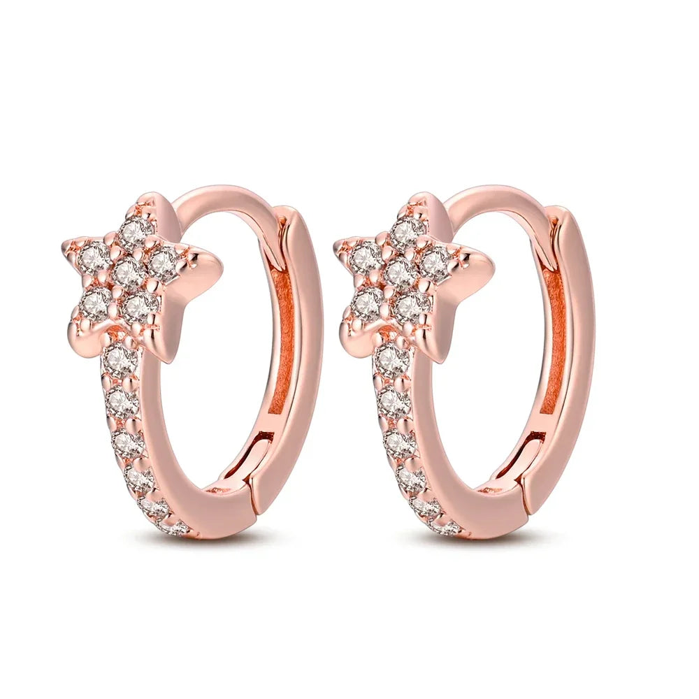 Boucles d’Oreilles Cœur en Argent 925 Certifié – Zircon Coloré Élégant 2025