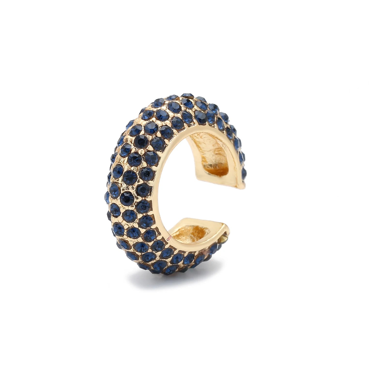 Clip d’Oreille Sans Perçage en Forme de C, Cristaux Zircon, Style Empilable