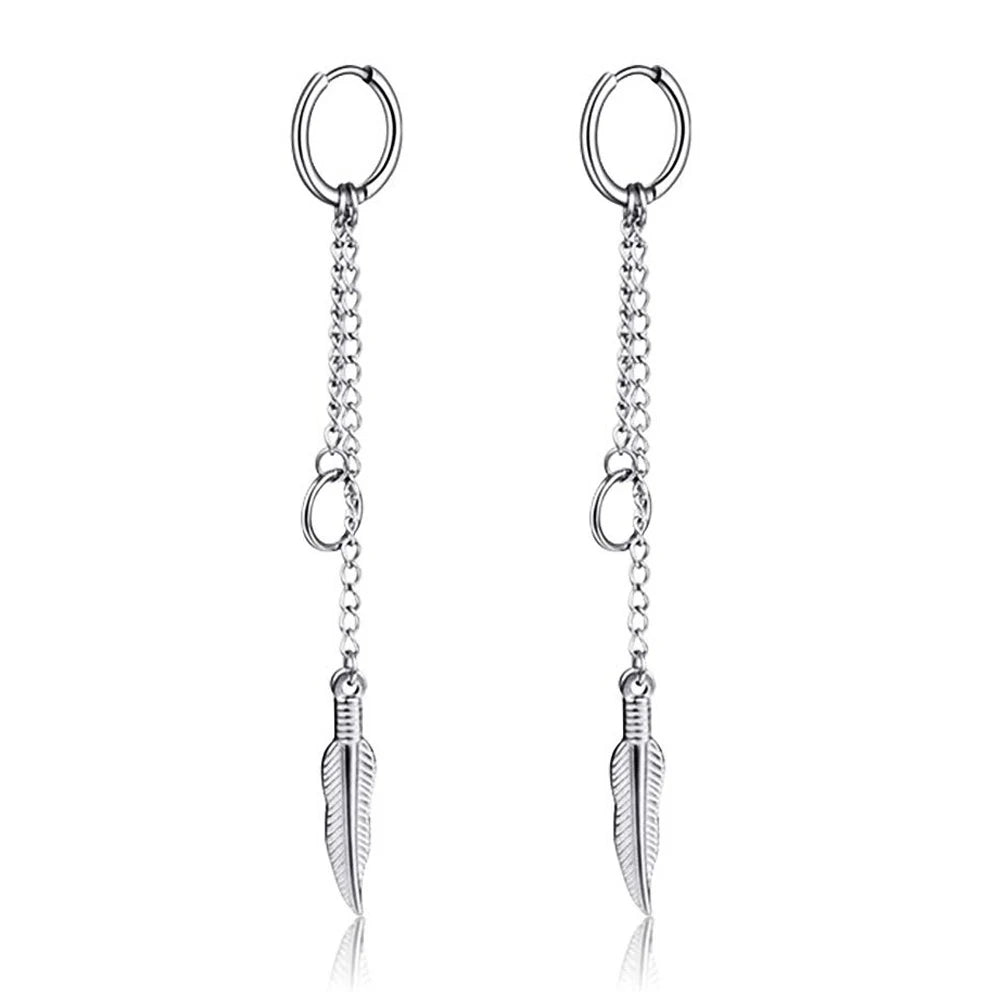 Boucles d’oreilles croix homme – Lot de 2 à 24 pièces en acier inoxydable