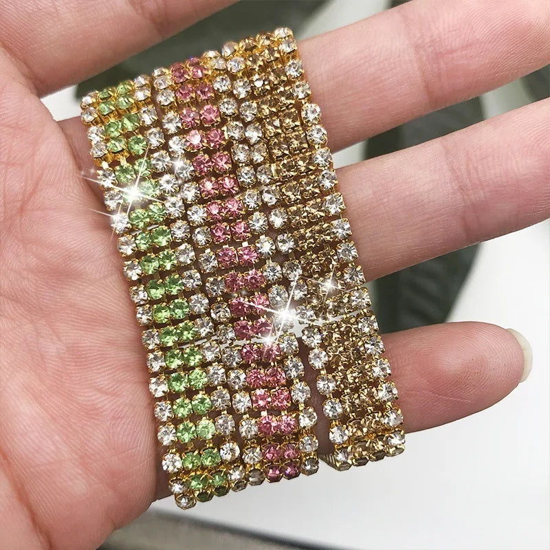 Bohemian Crystal Bracelet - Luxury Braided Jewelry for Women, Roman Style, Elegant and Refined