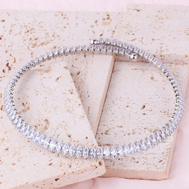 Collier Tennis Multicolore Femme – Zircon Brillant