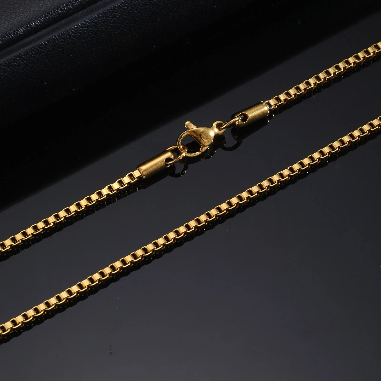 Cadena de oro fino – Collar unisex de acero inoxidable