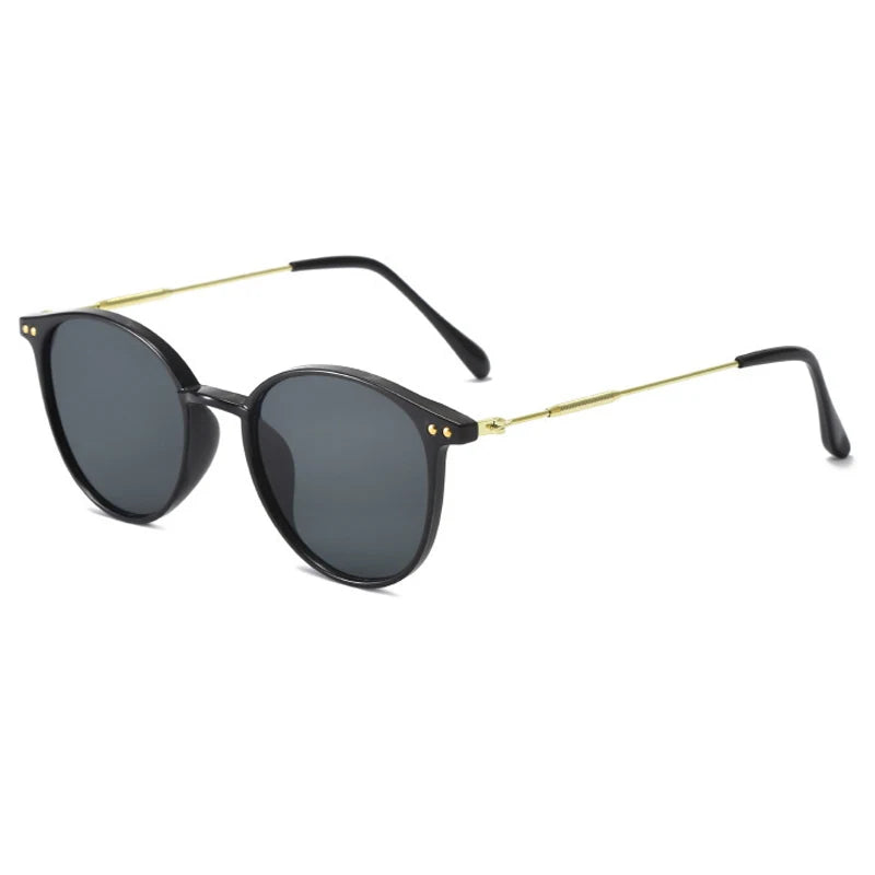 Lunettes de Soleil Femme - Vintage Rétro Élégance Noire