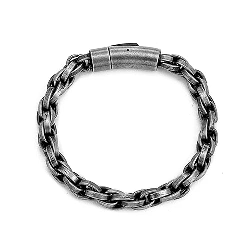 Pulsera trenzada para hombre - Acero inoxidable, diseño moderno y estilo moderno.