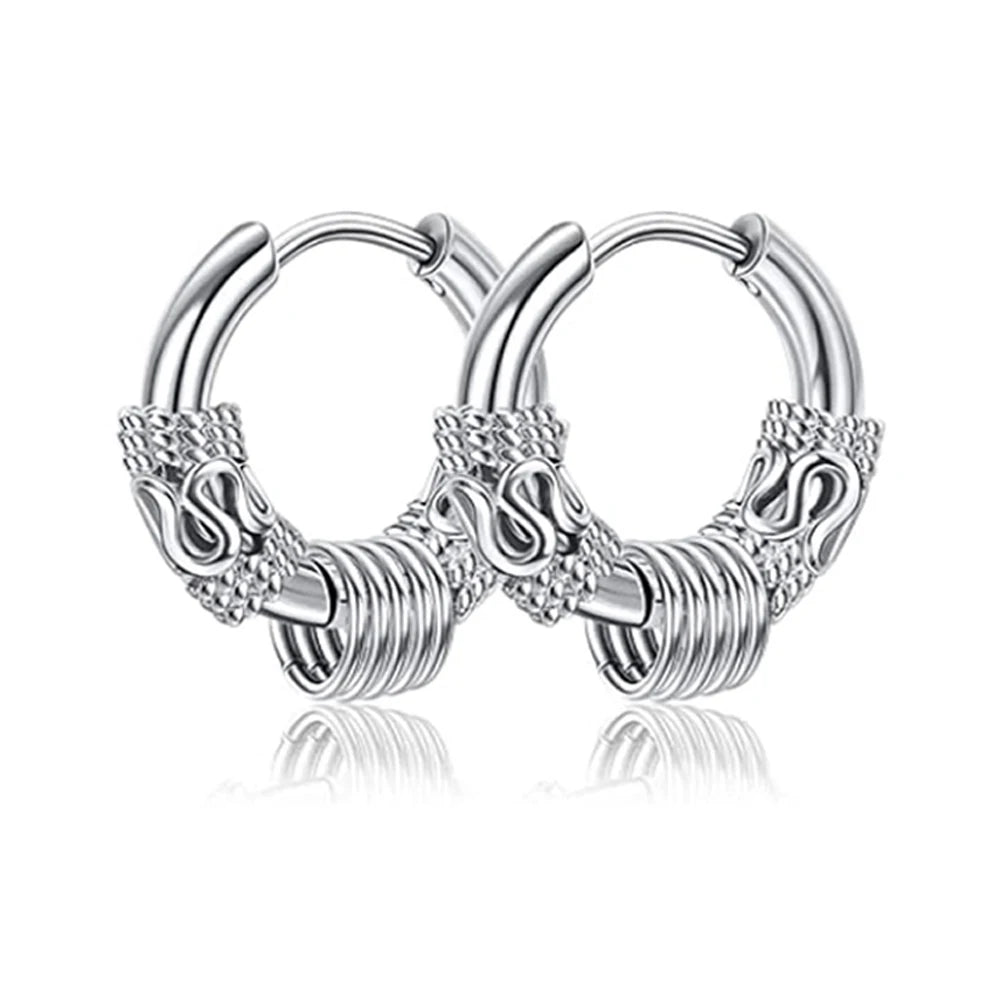 Boucles d’oreilles croix homme – Lot de 2 à 24 pièces en acier inoxydable