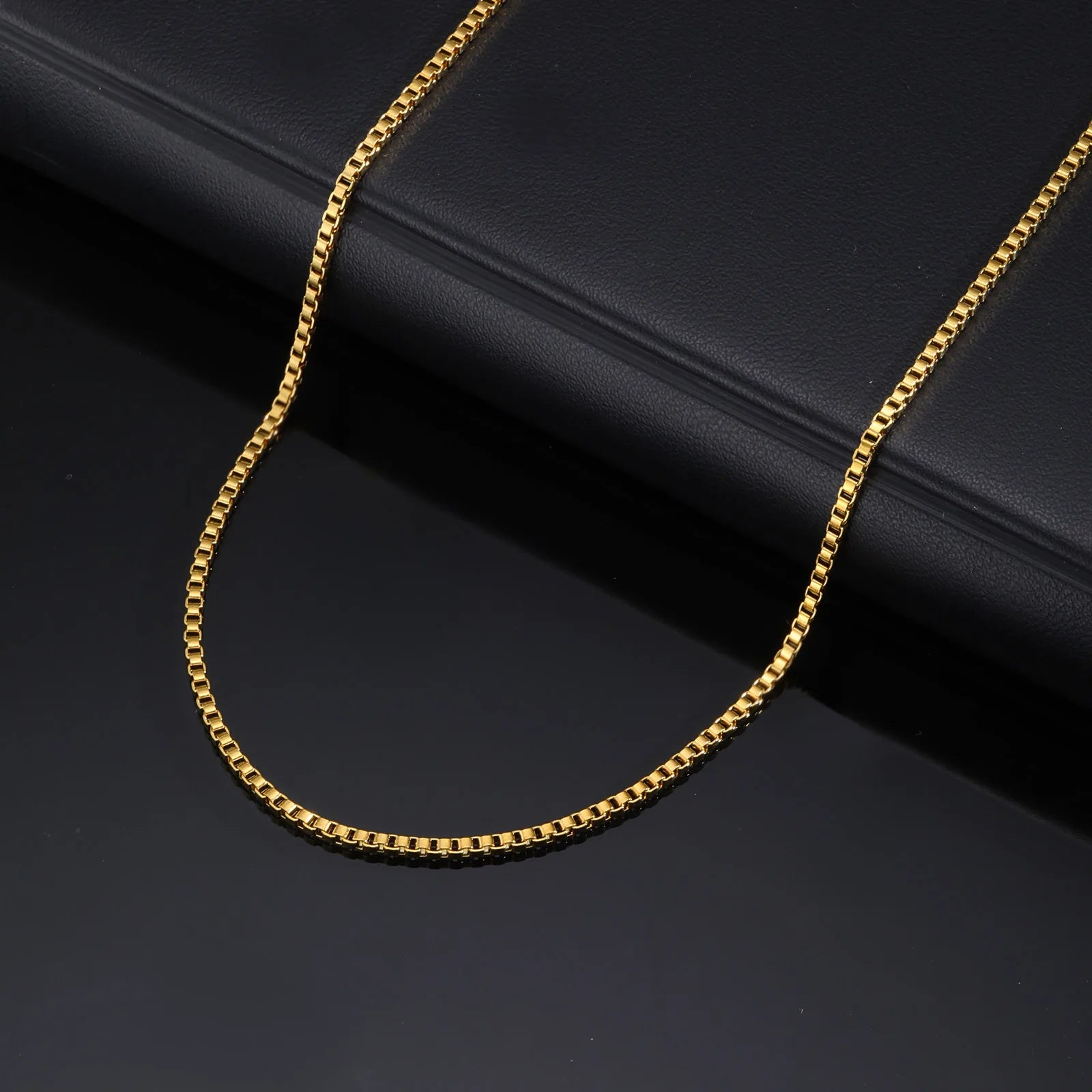 Cadena de oro fino – Collar unisex de acero inoxidable