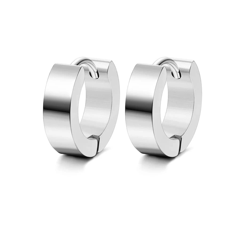 Boucles d’oreilles croix homme – Lot de 2 à 24 pièces en acier inoxydable