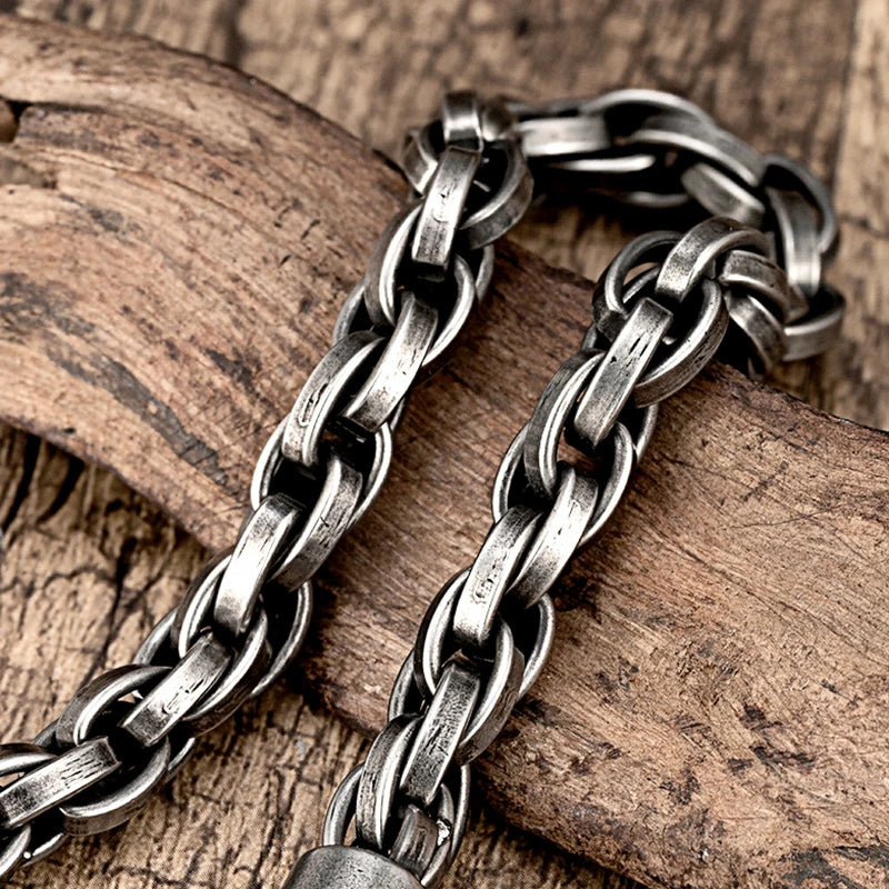 Pulsera trenzada para hombre - Acero inoxidable, diseño moderno y estilo moderno.