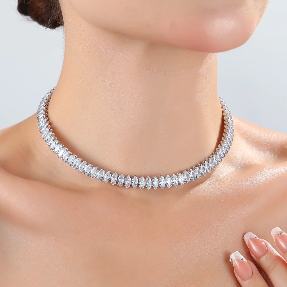Collier Tennis Multicolore Femme – Zircon Brillant