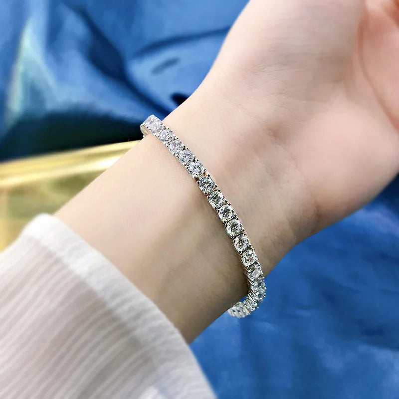 925 Silver Tennis Bracelet – Brilliant Stones, Eternal Elegance for Women