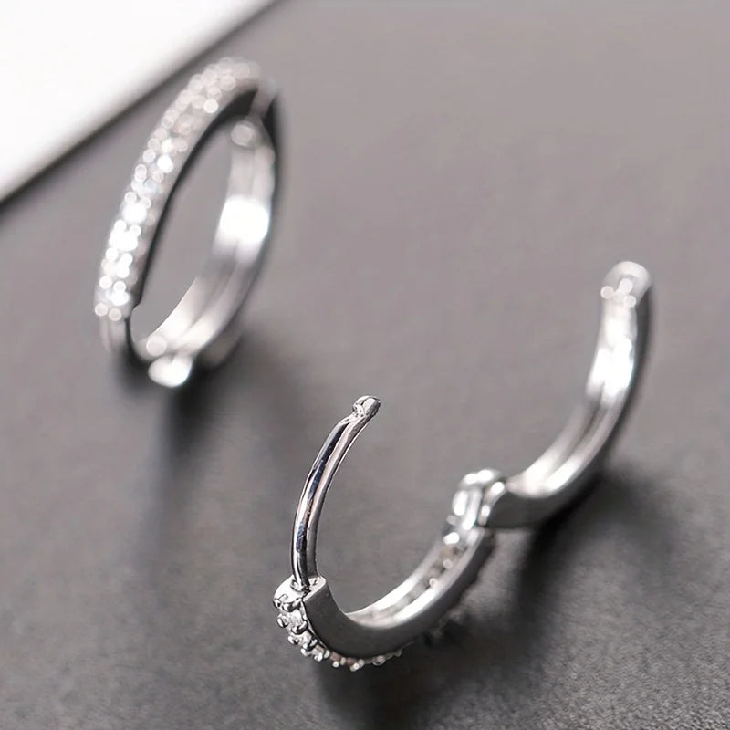 1 paire de boucles d'oreilles en zircon synthétique exquis, boucles d'oreilles de mode pour femmes