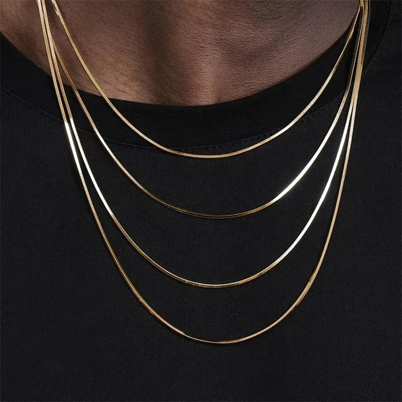 Chaîne Snake Or – Collier Fin Acier Inoxydable pour Homme