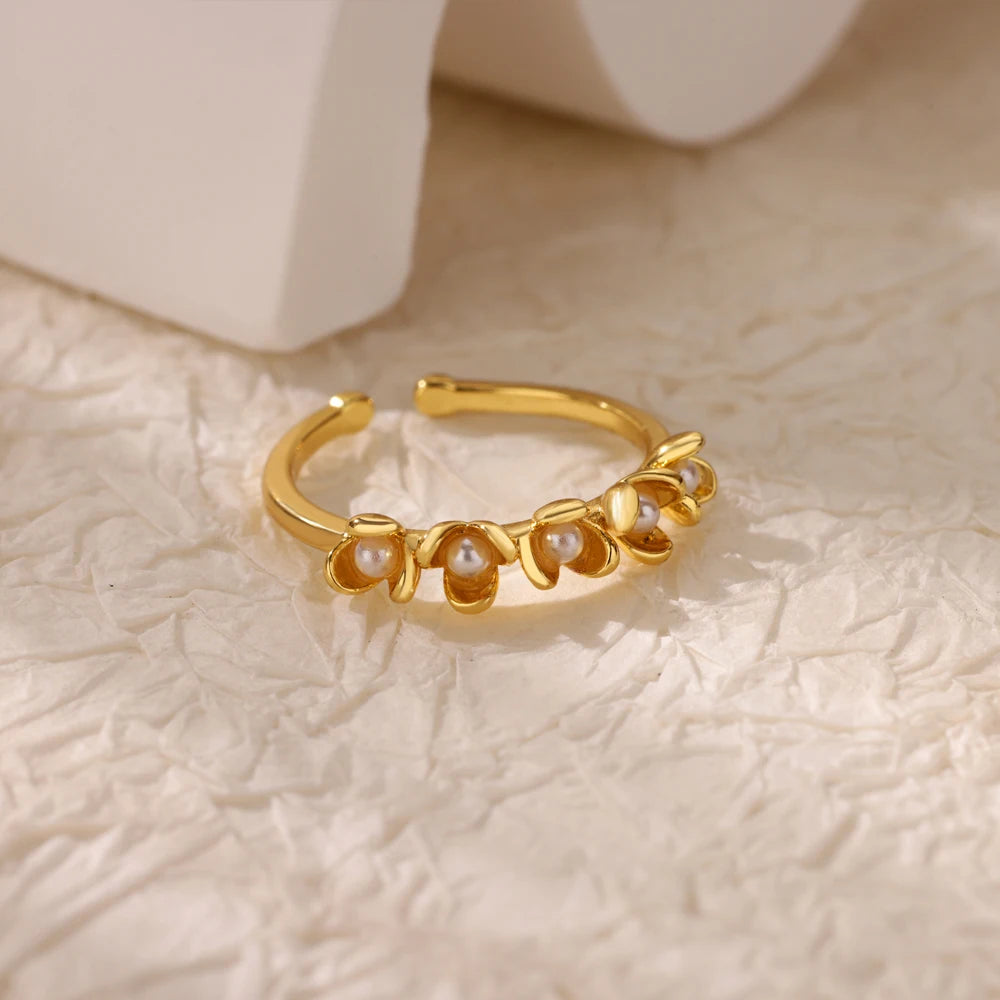 Bague œil Protecteur – Acier Inoxydable Doré, Ajustable, Design Géométrique avec Zircone