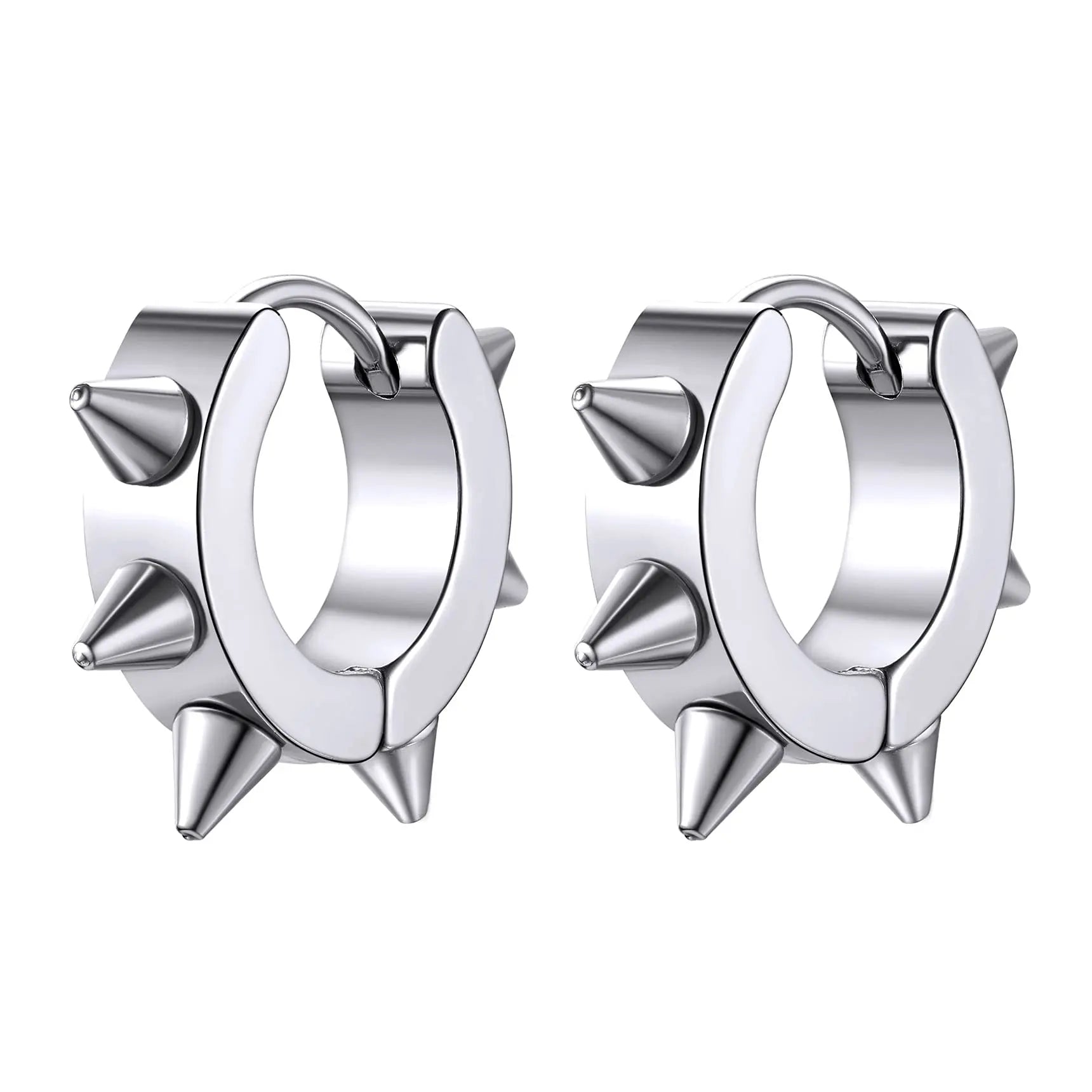 Boucles d’oreilles croix homme – Lot de 2 à 24 pièces en acier inoxydable