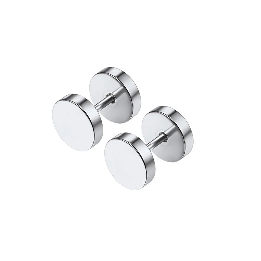 Boucles d’oreilles croix homme – Lot de 2 à 24 pièces en acier inoxydable
