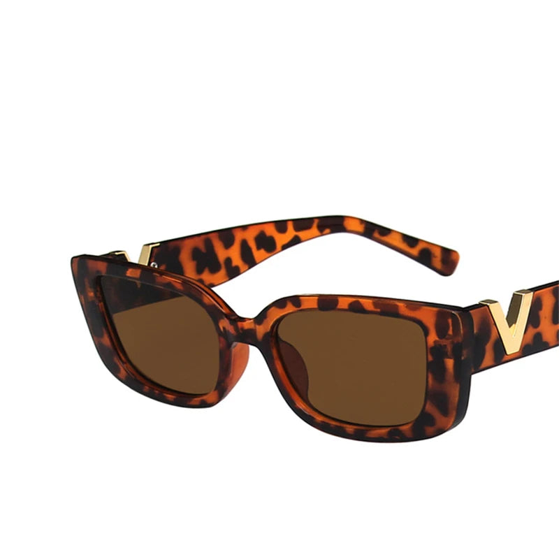Lunettes de Soleil Femme – Monture Rectangulaire Vintage, UV400