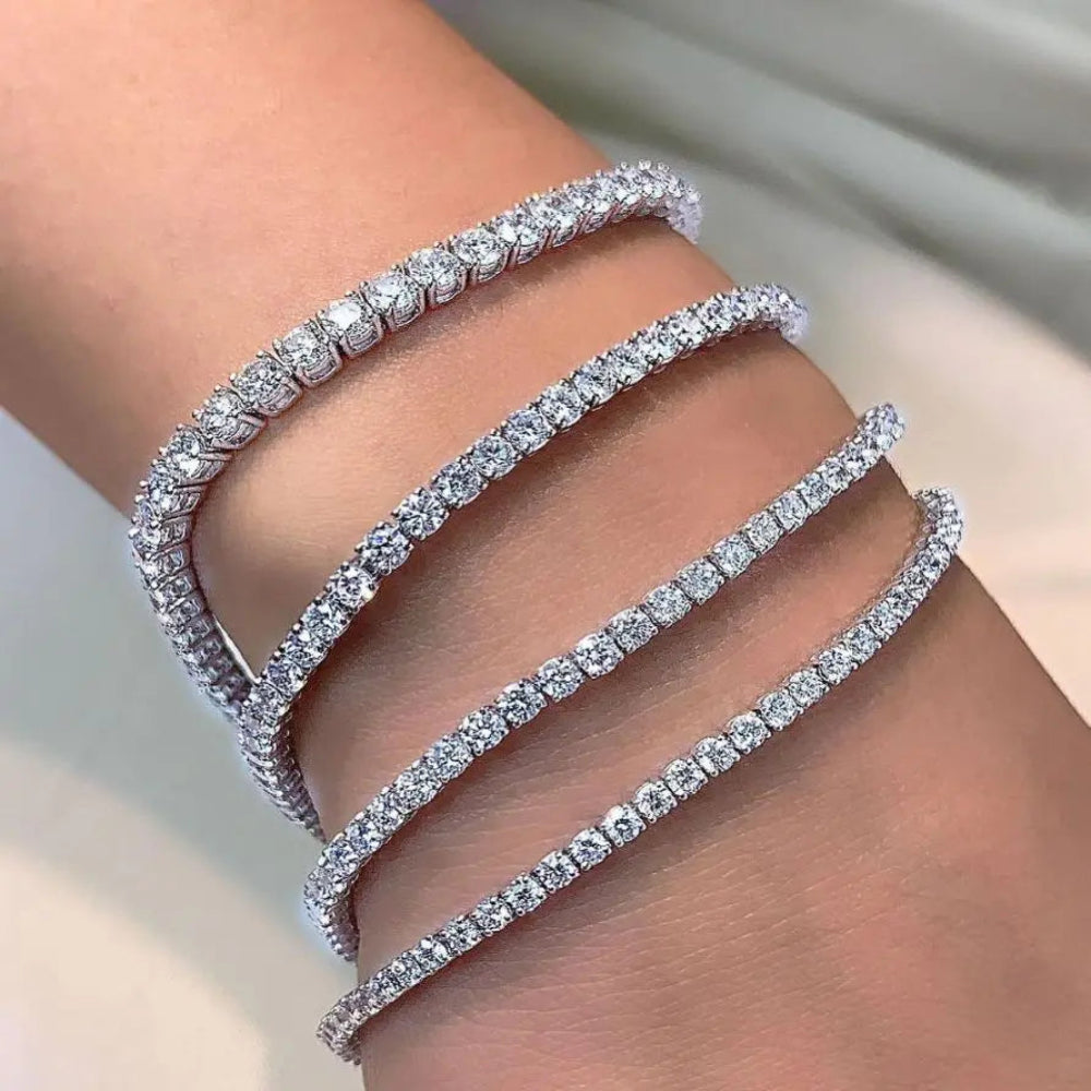 925 Silver Tennis Bracelet – Brilliant Stones, Eternal Elegance for Women