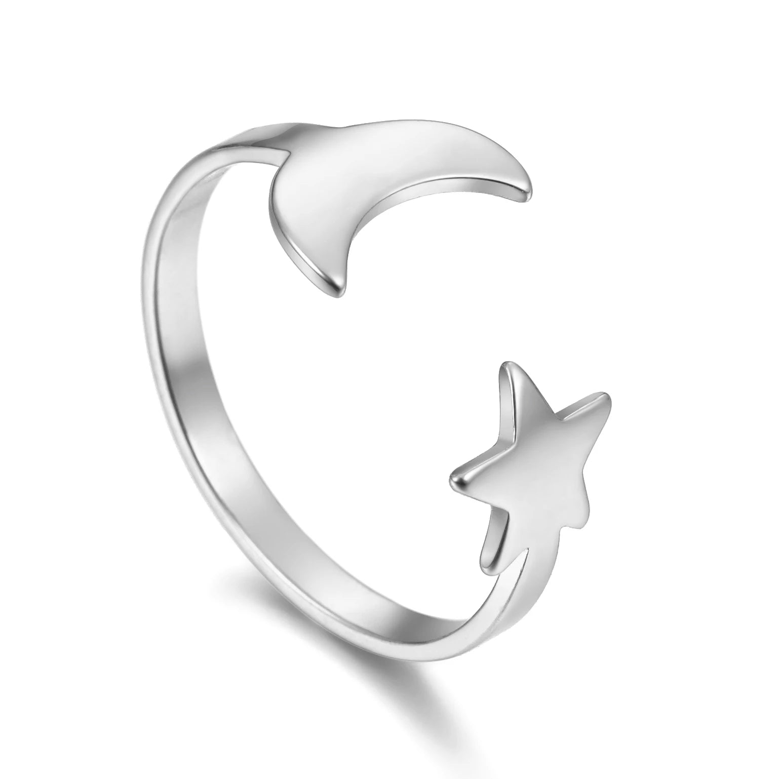Bague Ajustable Fantaisie, Acier Inoxydable Argenté, Motifs Originaux pour Femmes Adultes