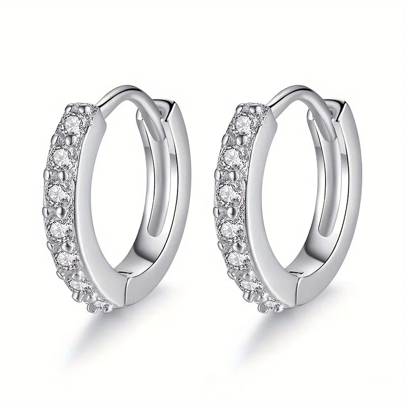1 paire de boucles d'oreilles en zircon synthétique exquis, boucles d'oreilles de mode pour femmes