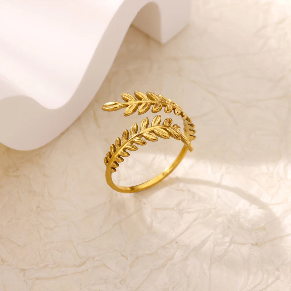 Bague œil Protecteur – Acier Inoxydable Doré, Ajustable, Design Géométrique avec Zircone