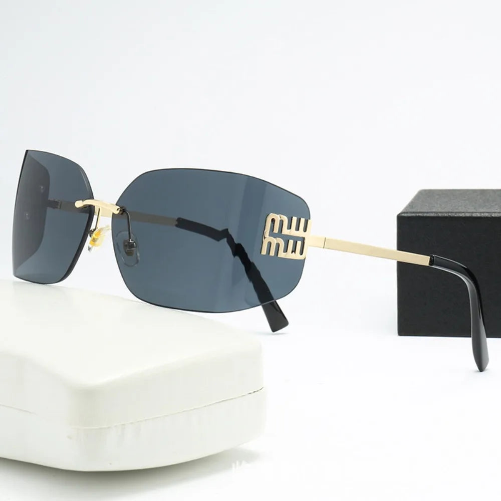 Lunettes Sans Bord UV400 premium Courbées – Élégance UV400