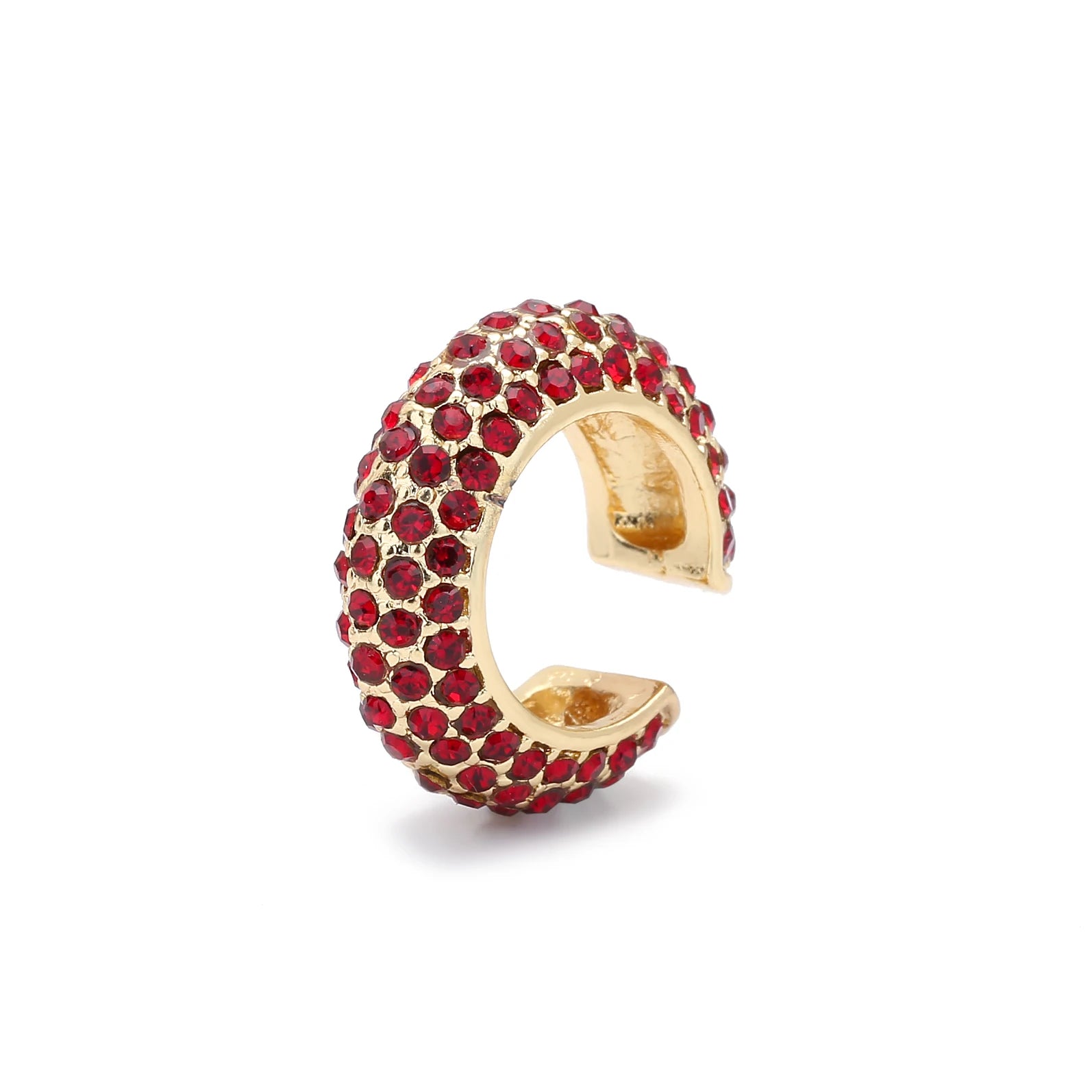 Clip d’Oreille Sans Perçage en Forme de C, Cristaux Zircon, Style Empilable