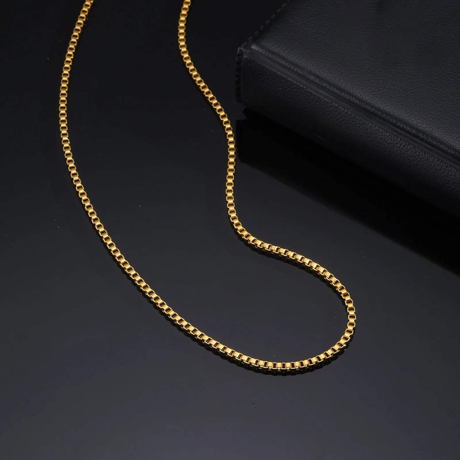 Cadena de oro fino – Collar unisex de acero inoxidable