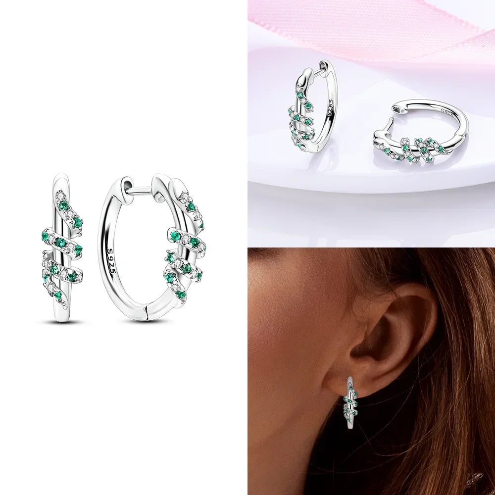 Boucles d’Oreilles Cœur en Argent 925 Certifié – Zircon Coloré Élégant 2025