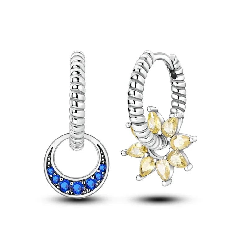 Boucles d’Oreilles Cœur en Argent 925 Certifié – Zircon Coloré Élégant 2025