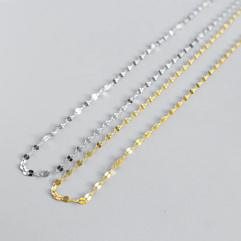 Collier chaîne ondulée en acier inoxydable – Finition dorée, style clavicule