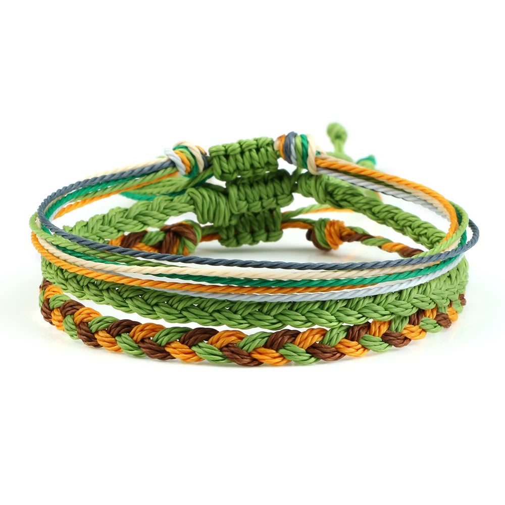 bracelet multicolore réglable a la main, tibétain