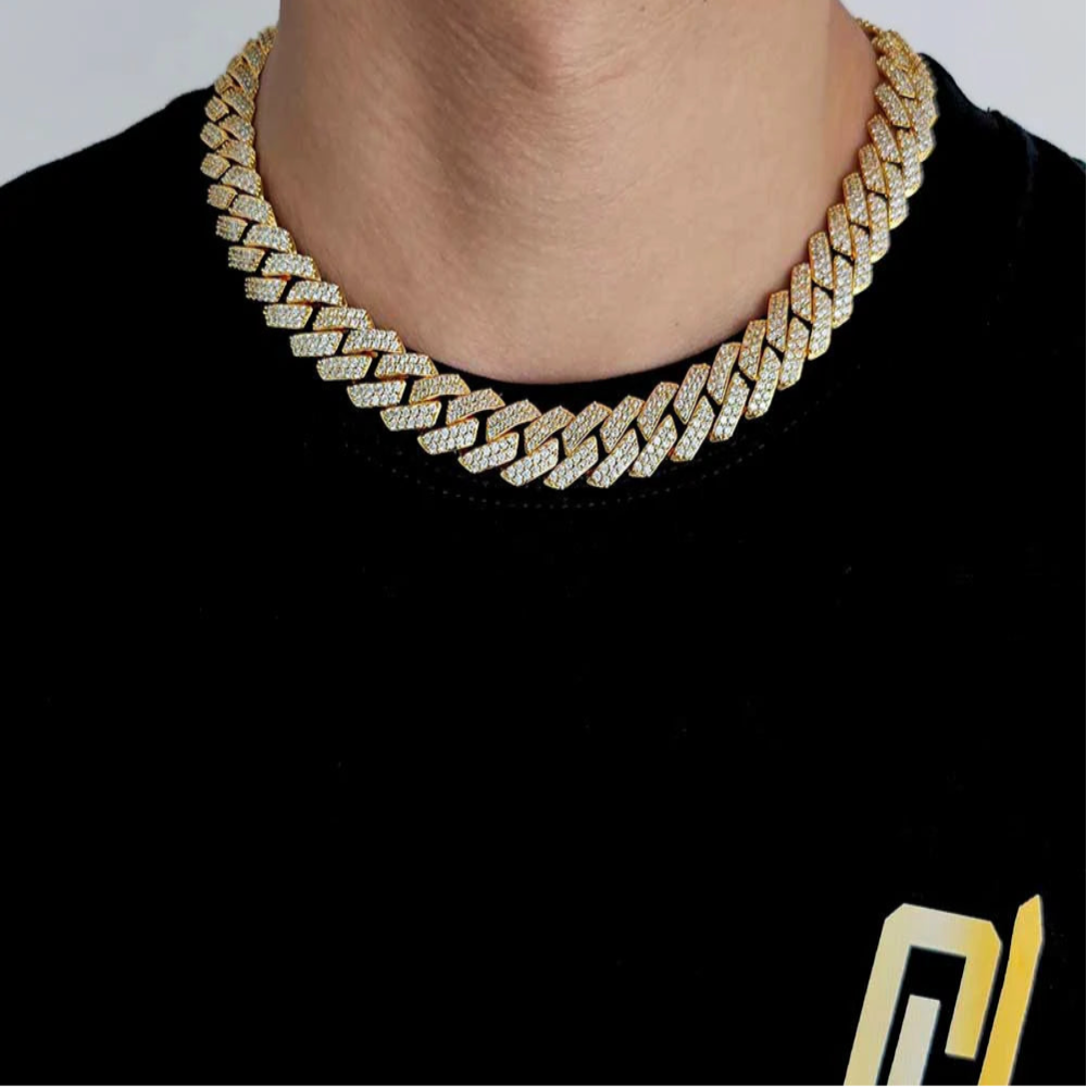 Chaîne Homme Miami Cuban 18K – Style Hip-Hop et Party