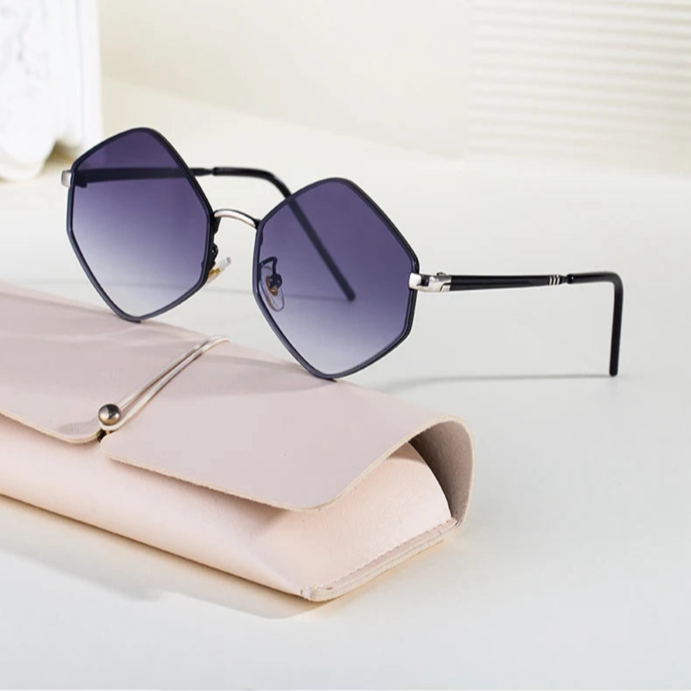 Lunettes Steampunk Femme 2025 Hexagonales Métal