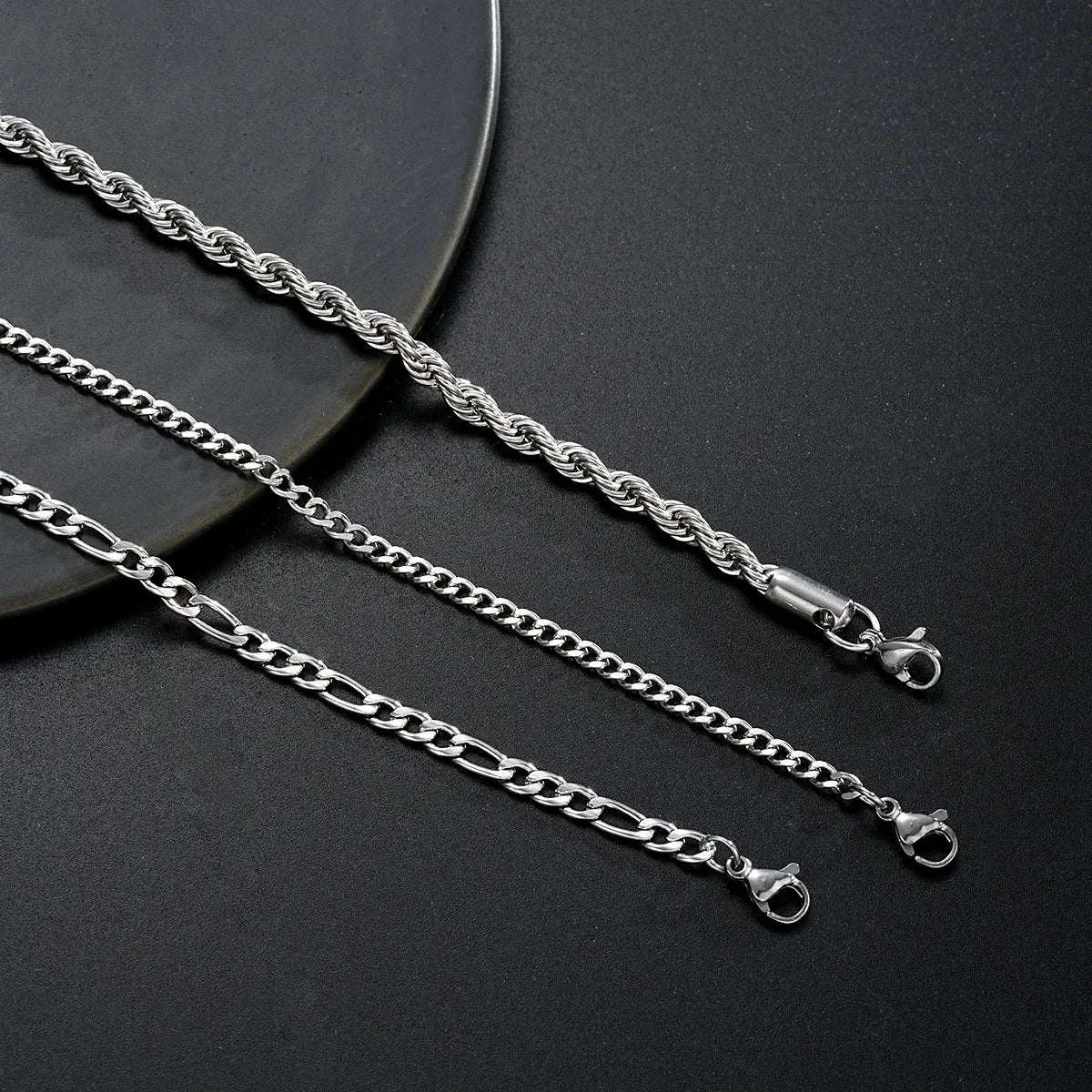 Bracelet Chaîne Figaro Punk en Argent Sterling 925-Bracelets-Héritage Chic -Heritage Chic