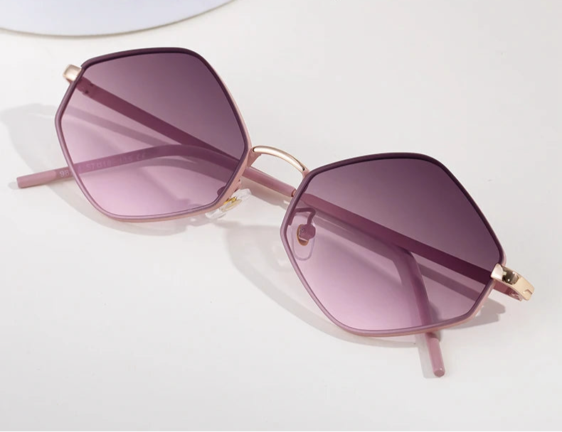 Lunettes Steampunk Femme 2025 Hexagonales Métal