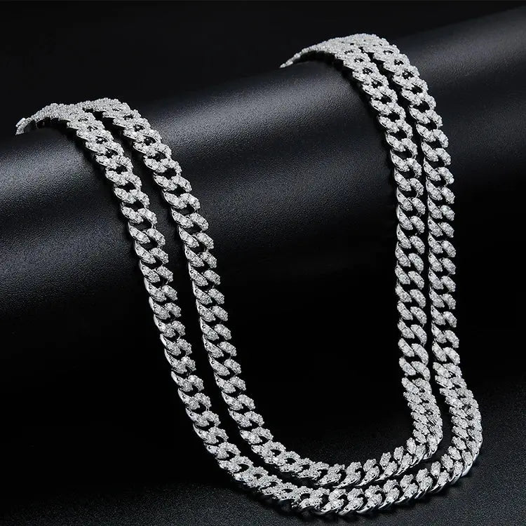 Chaîne Moissanite 925 Argent Sterling – 6mm, Brillance VVS, Testée Diamant, Pour Homme-Collier-Héritage Chic -Heritage Chic